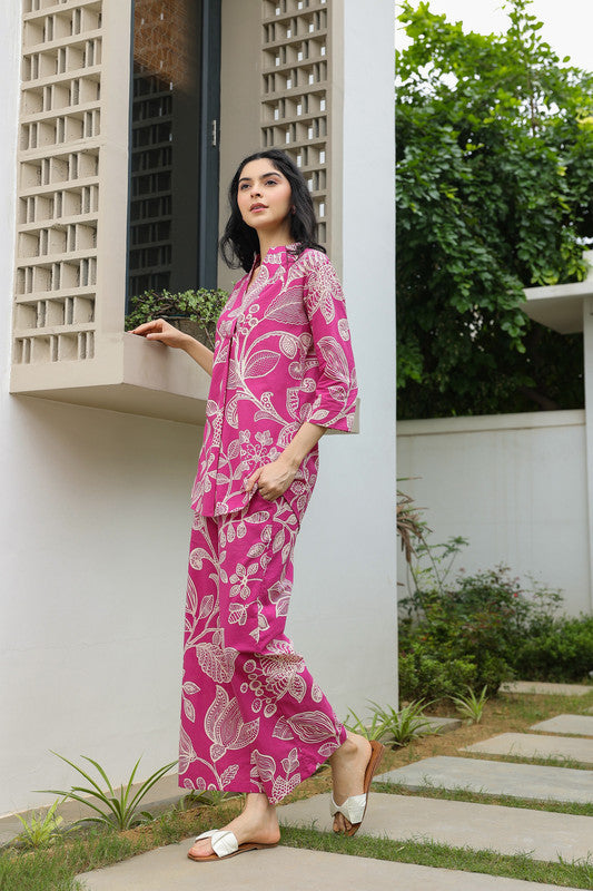 Rosy Lineage Cotton Co ord Set