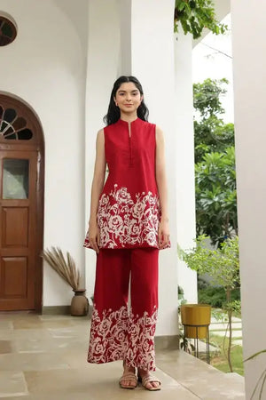 Roseate Bliss Cotton Co-ord Set