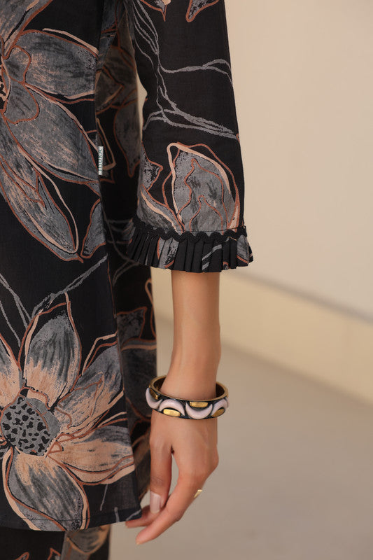 Midnight Bloom Black Floral Cotton Co-ord Set