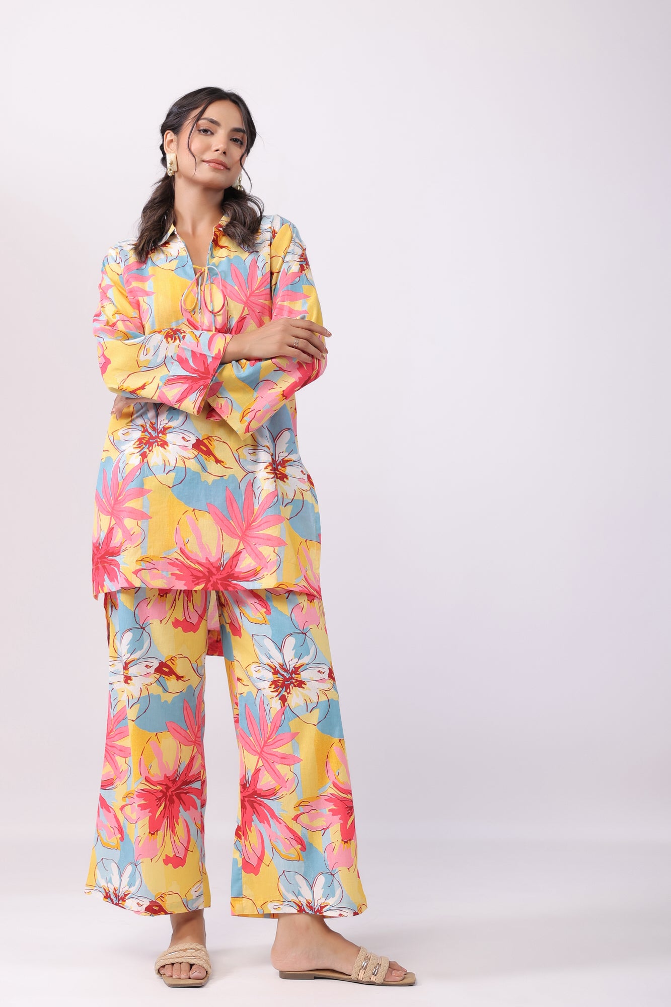 Vibrant Aster Cotton Co-ord Set