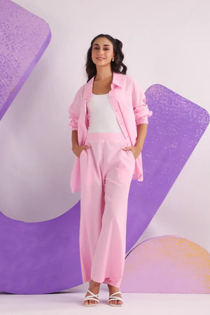 Symphony Pink Cotton Co-ord Set