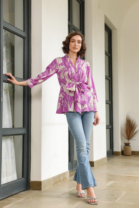 Opal Lavender Russian Silk Top