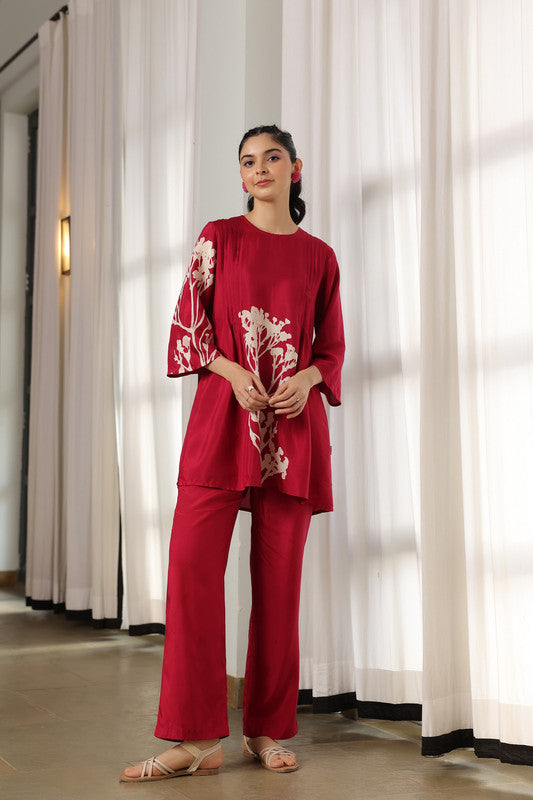 Regal Red Leaf Co-ord set