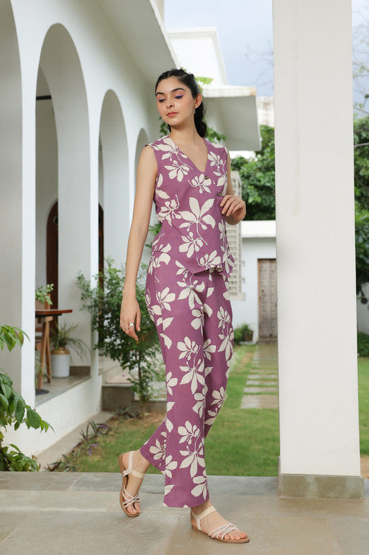 Violet Vine Cotton Flex Co ord Set