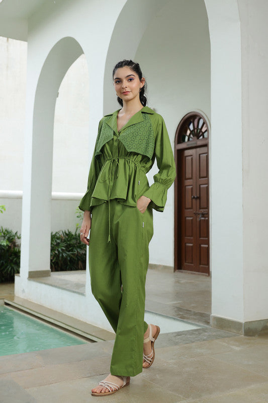 Chic Moss Cotton Co ord Set