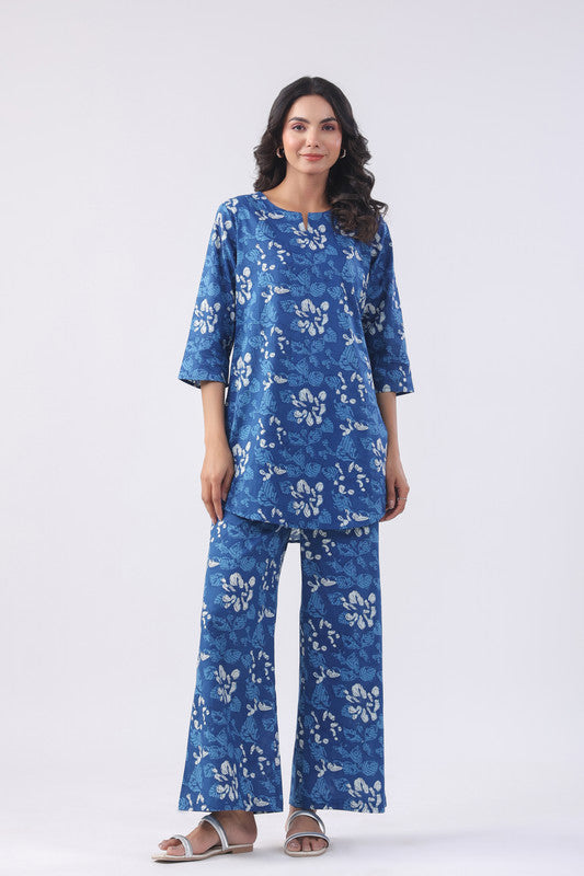 Ivory Waves Cotton Loungewear Set