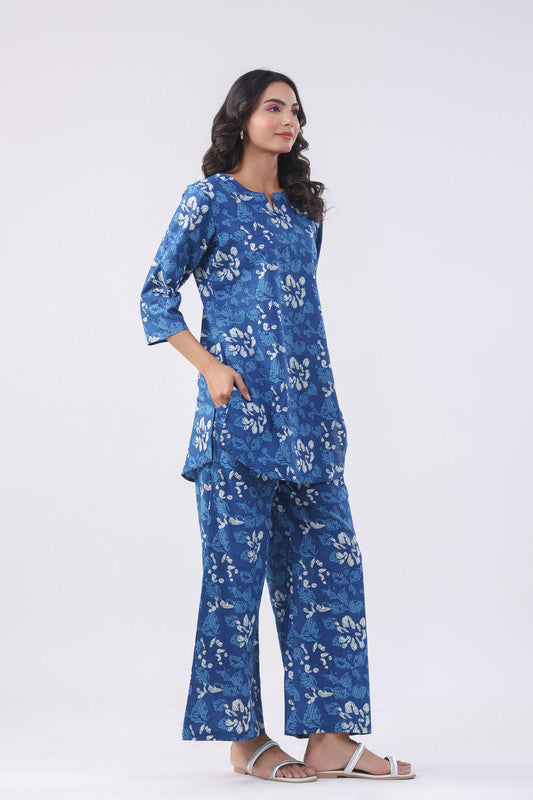 Ivory Waves Cotton Loungewear Set