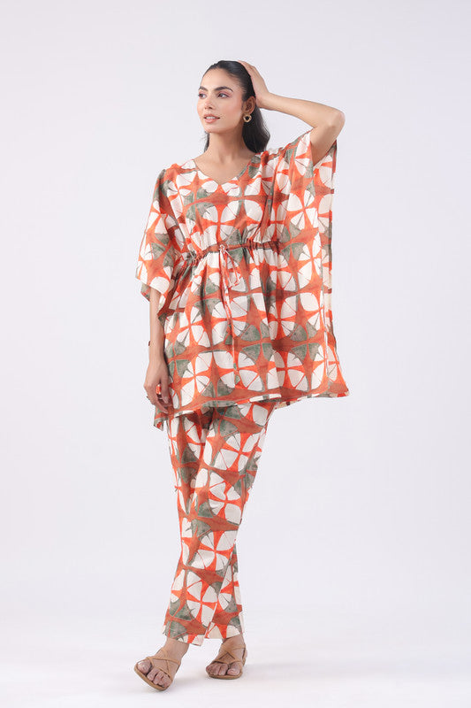 Sunset Drift Cotton Kaftan Set