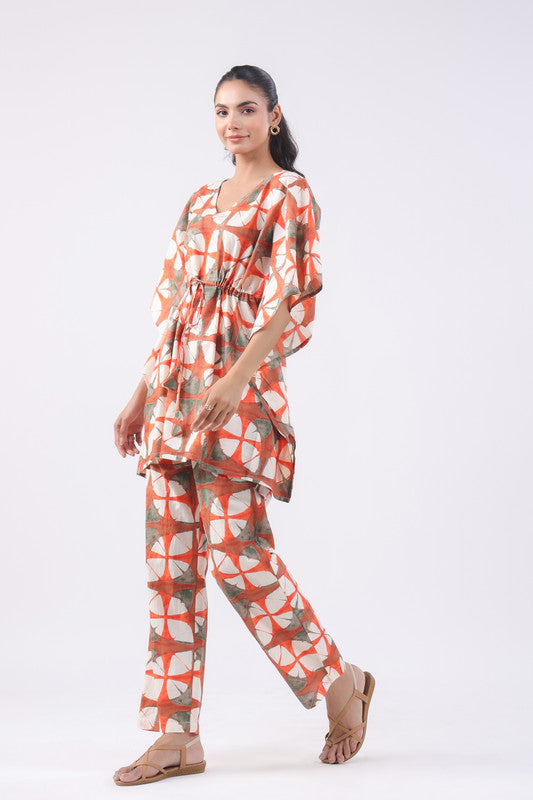 Sunset Drift Cotton Kaftan Set