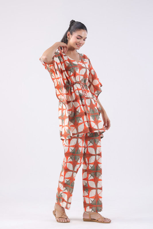 Sunset Drift Cotton Kaftan Set