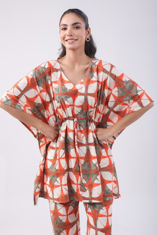 Sunset Drift Cotton Kaftan Set