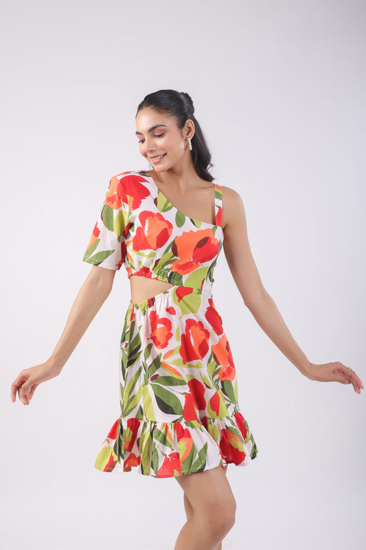 Tropical Lush Cotton Cotton Dress