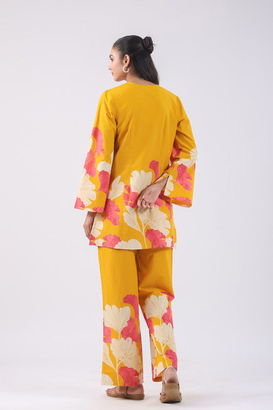 Marigold Yellow Cotton Co-ord Set