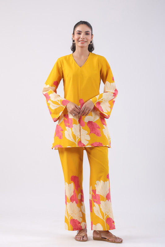 Marigold Yellow Cotton Co-ord Set