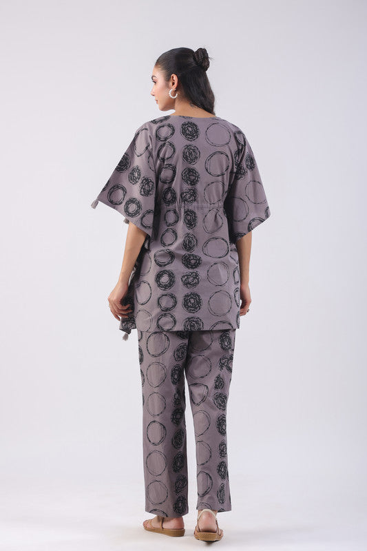 Philippine Grey Cotton Kaftan Set