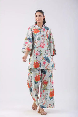 Smokey Topaz Sky Blue Cotton Co-ord Set