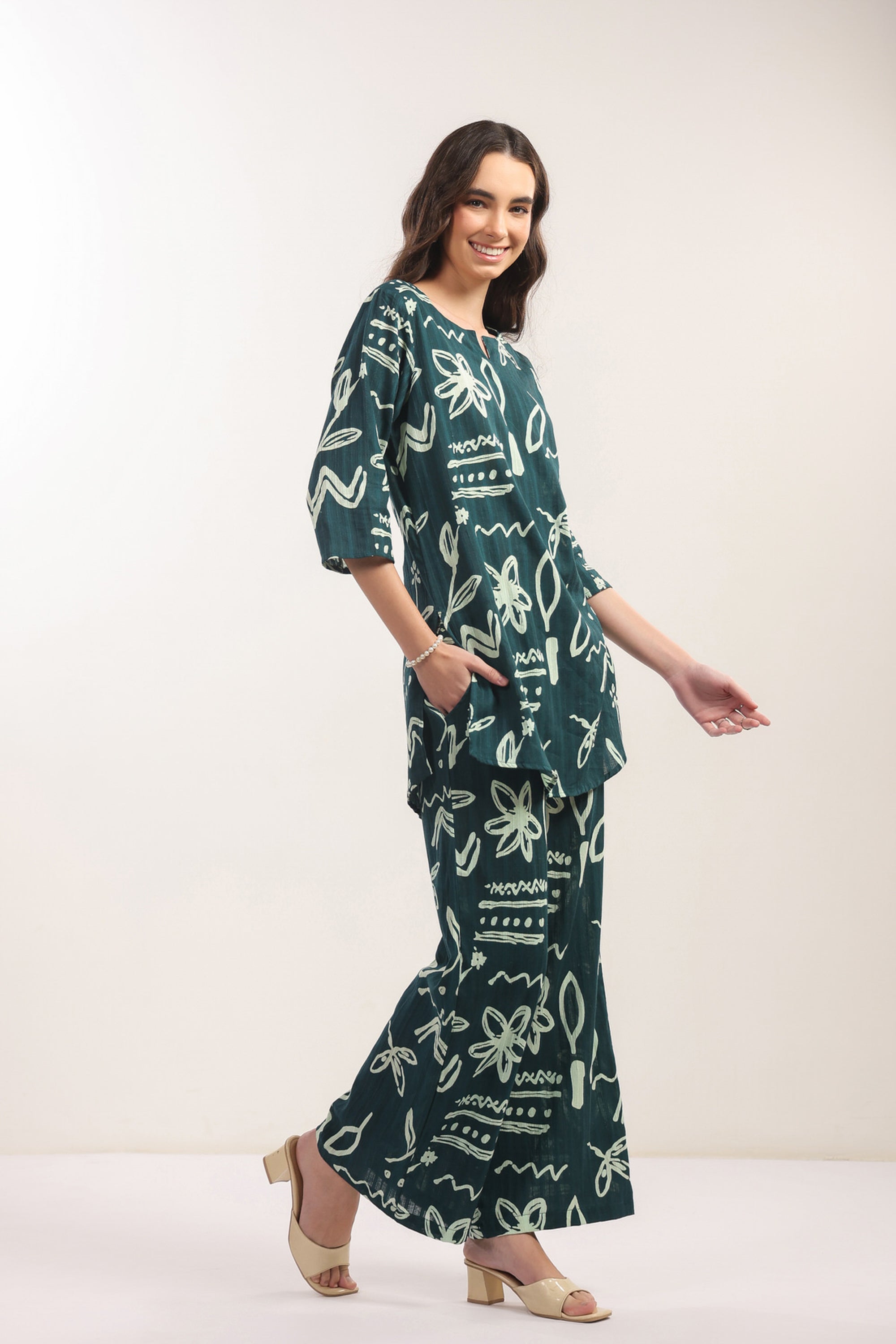 Coastal Calm Blue Cotton Co-ord Set