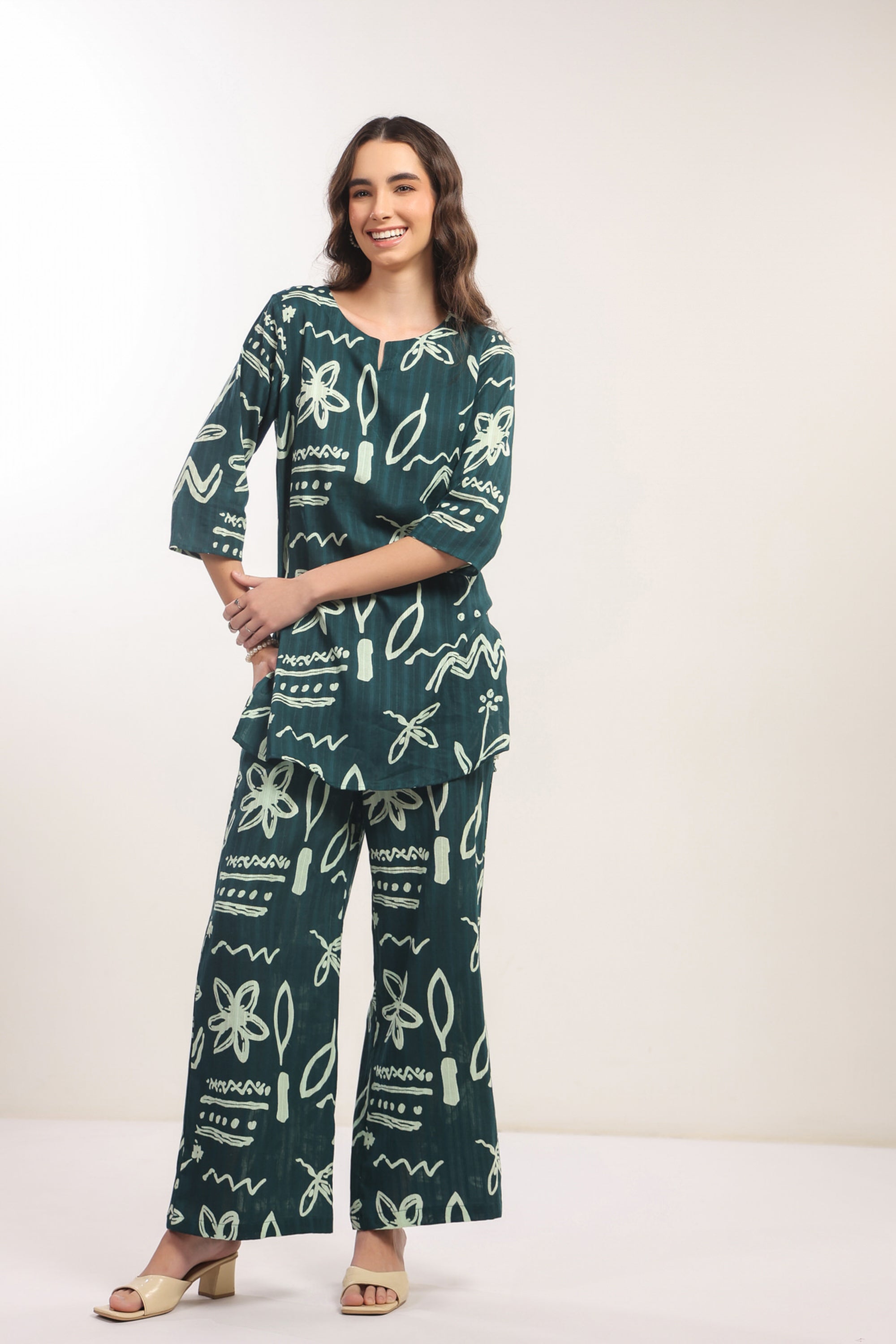 Coastal Calm Blue Cotton Co-ord Set