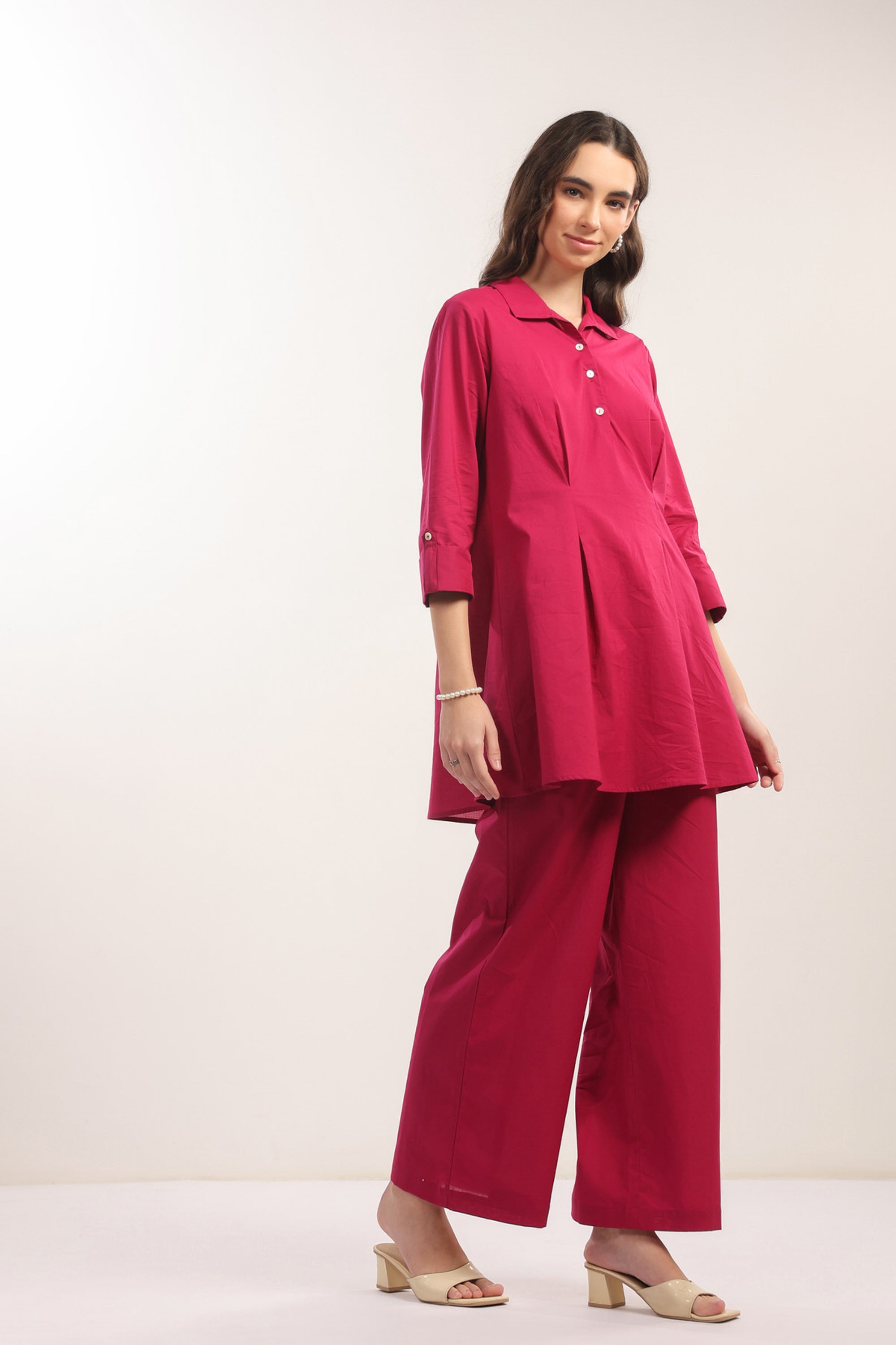 Fuchsia Flame Cotton Co-ord Set