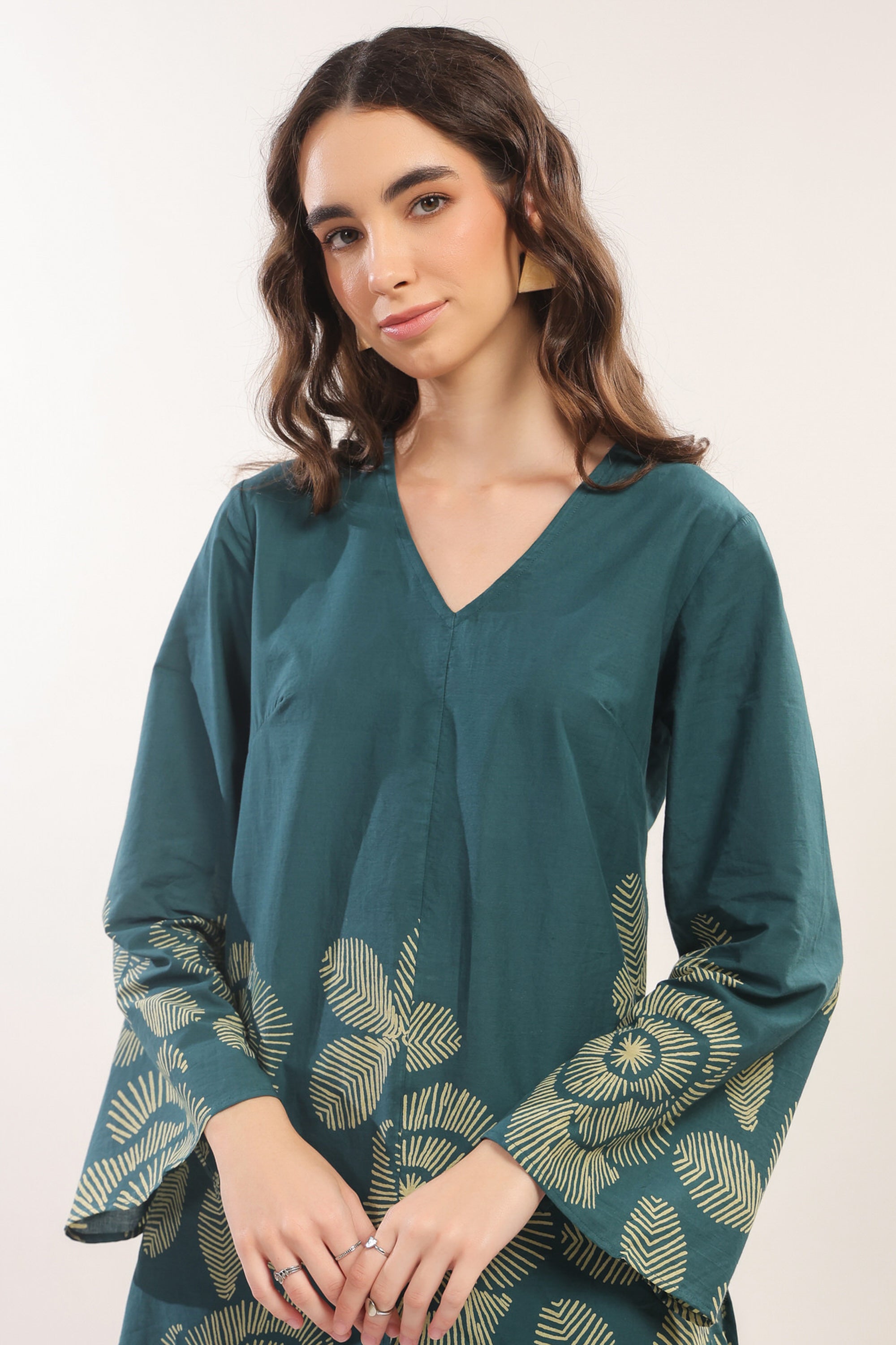 Wildflower Teal Cotton Co-ord Set