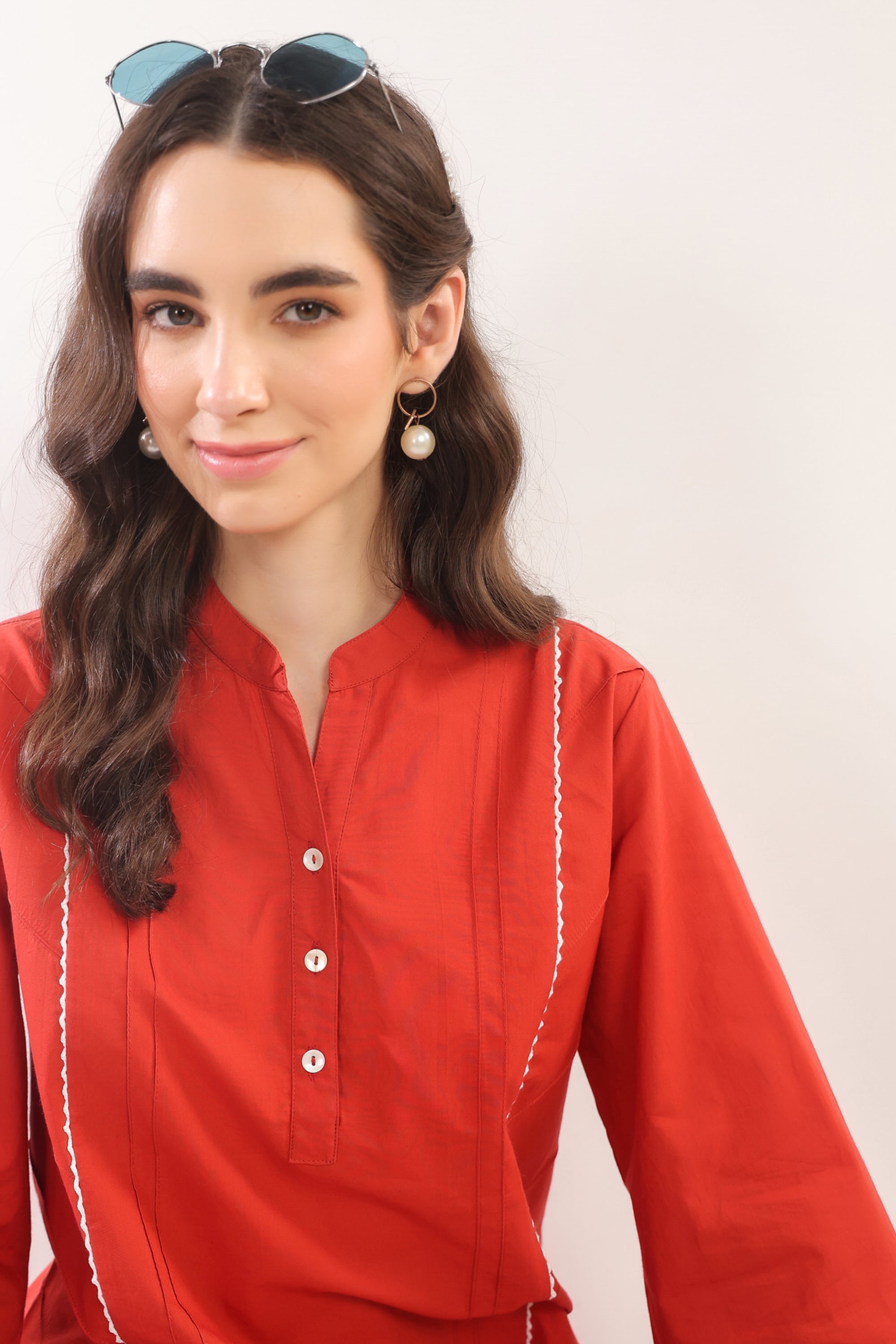 Rust Minimalist Cotton Co-ord Set