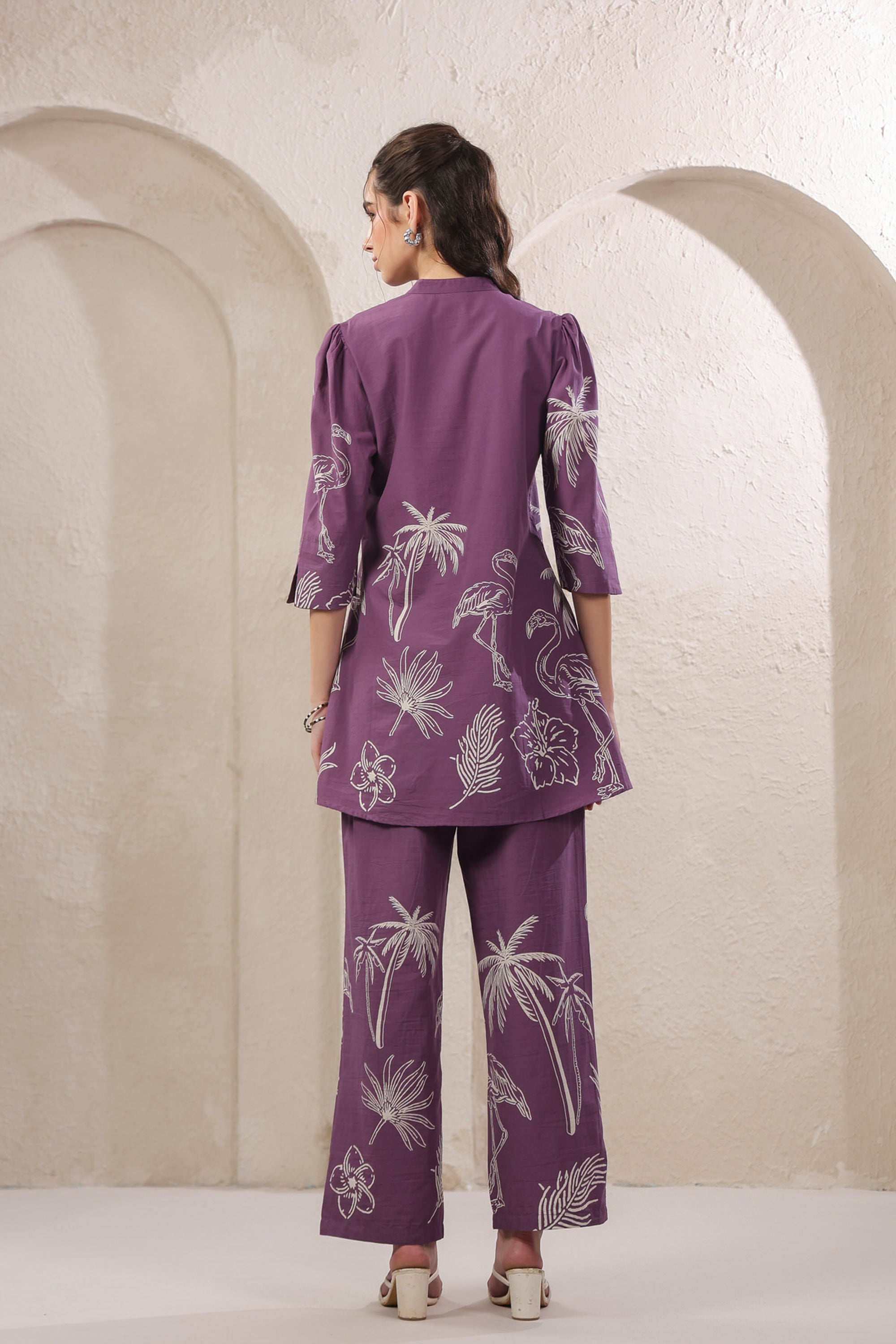 Wild Mauve Printed Cotton Co-ord Set