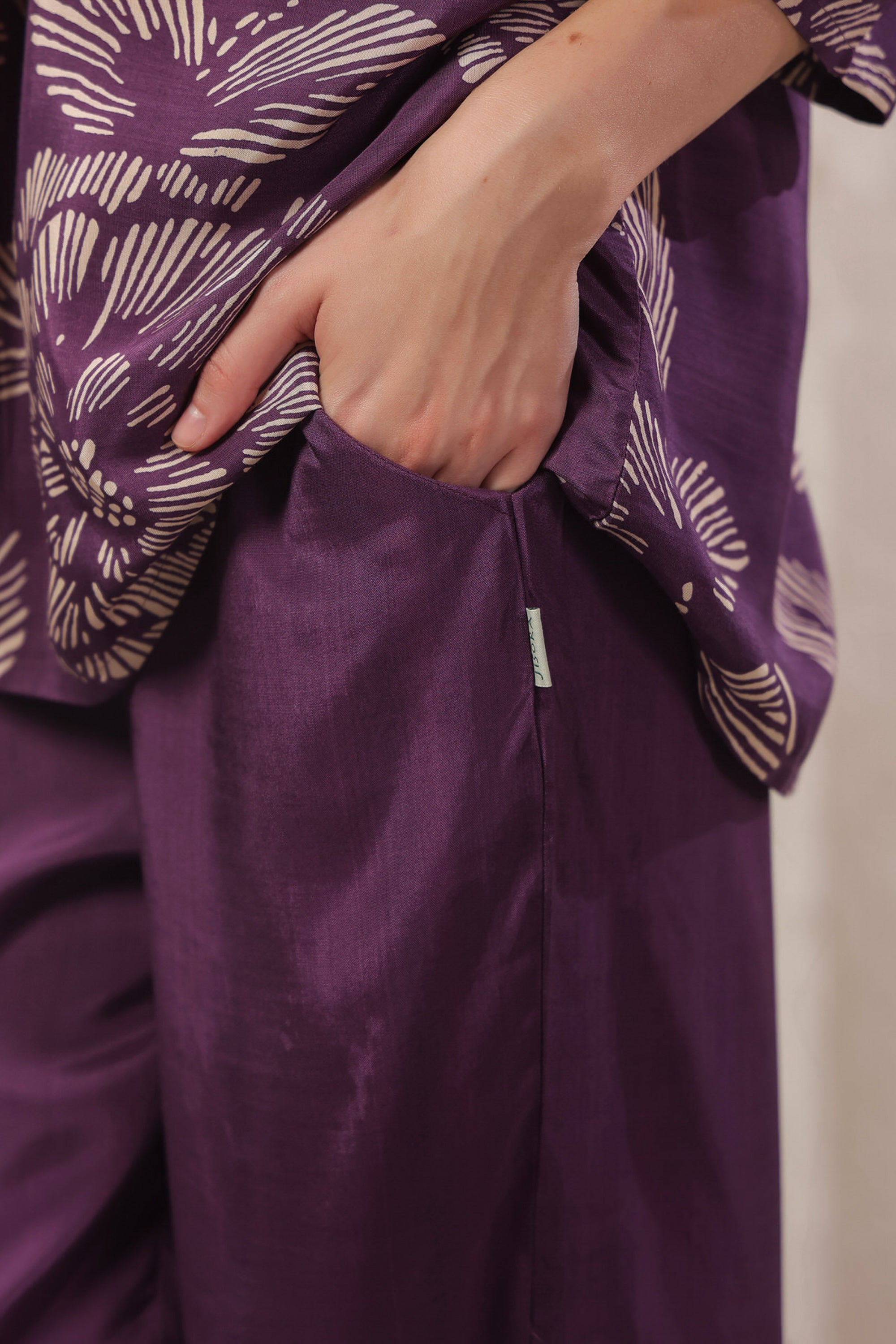 Violet Veil Russian Silk Co-ord Set