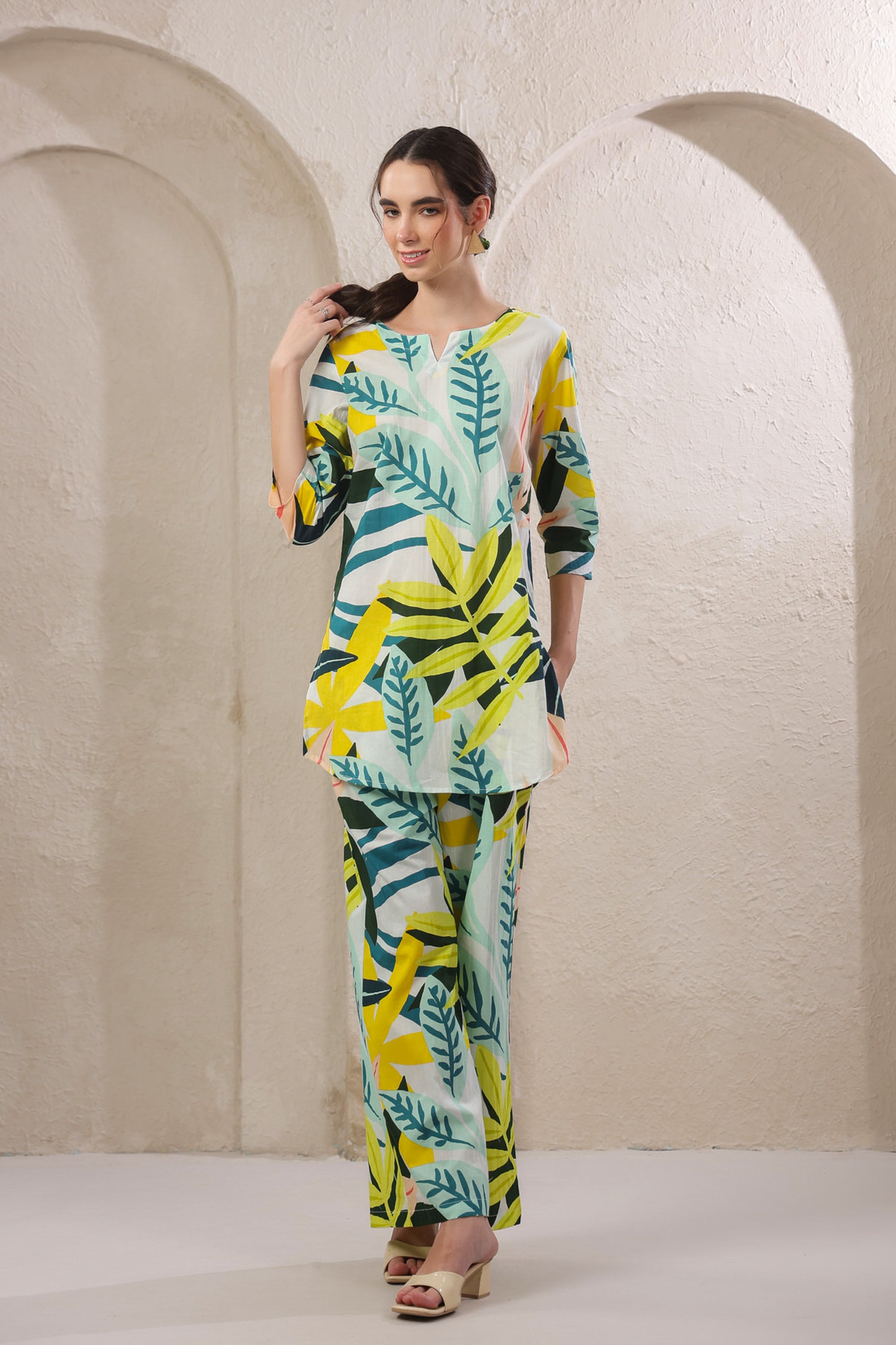 Whispering Leaves Cotton Co-ord Set