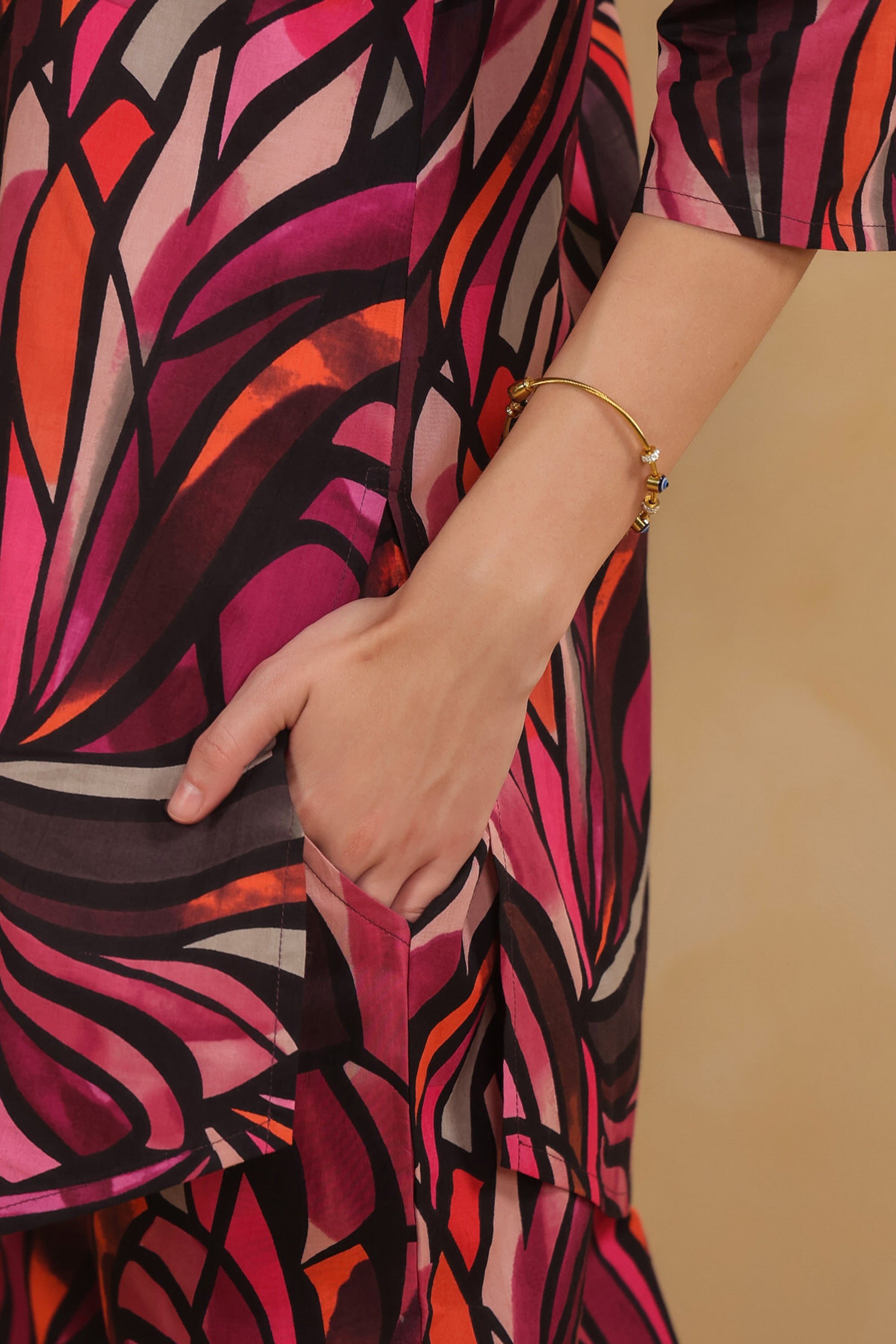 Wine Wild Swirl Cotton Co-ord Set