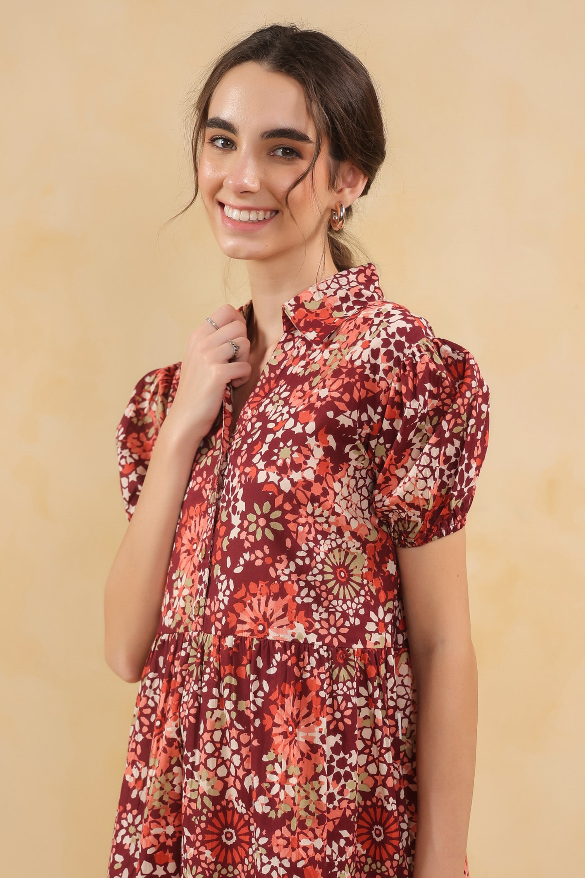 Red Reverie Cotton Dress