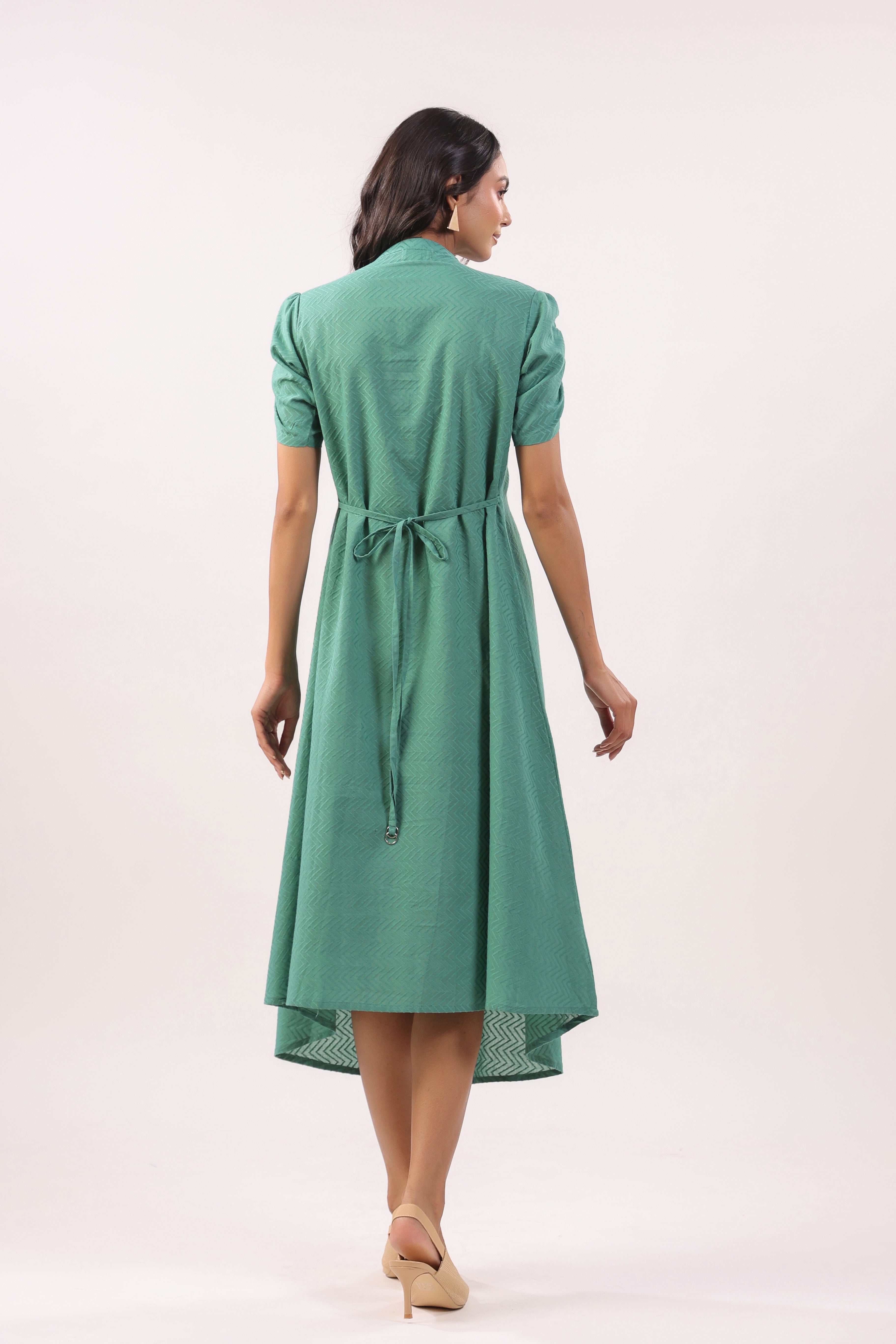 Dusty Green Cotton Dress