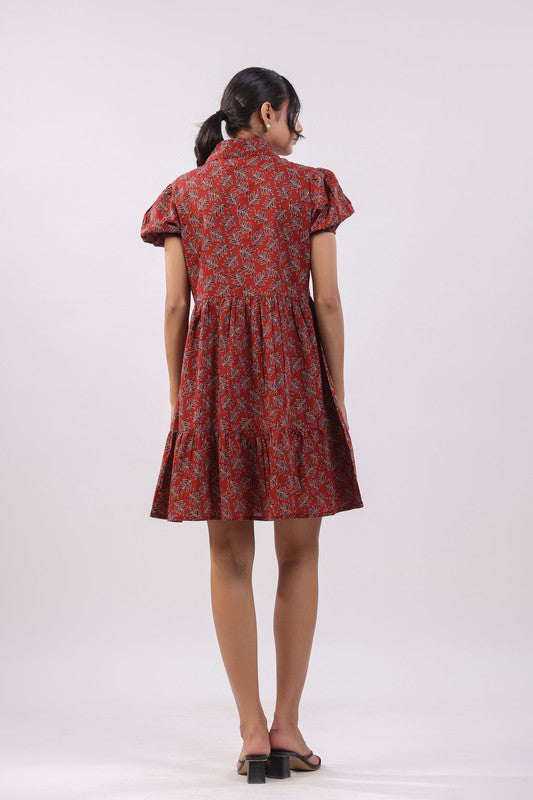 Ruby Radiance Cotton Dress