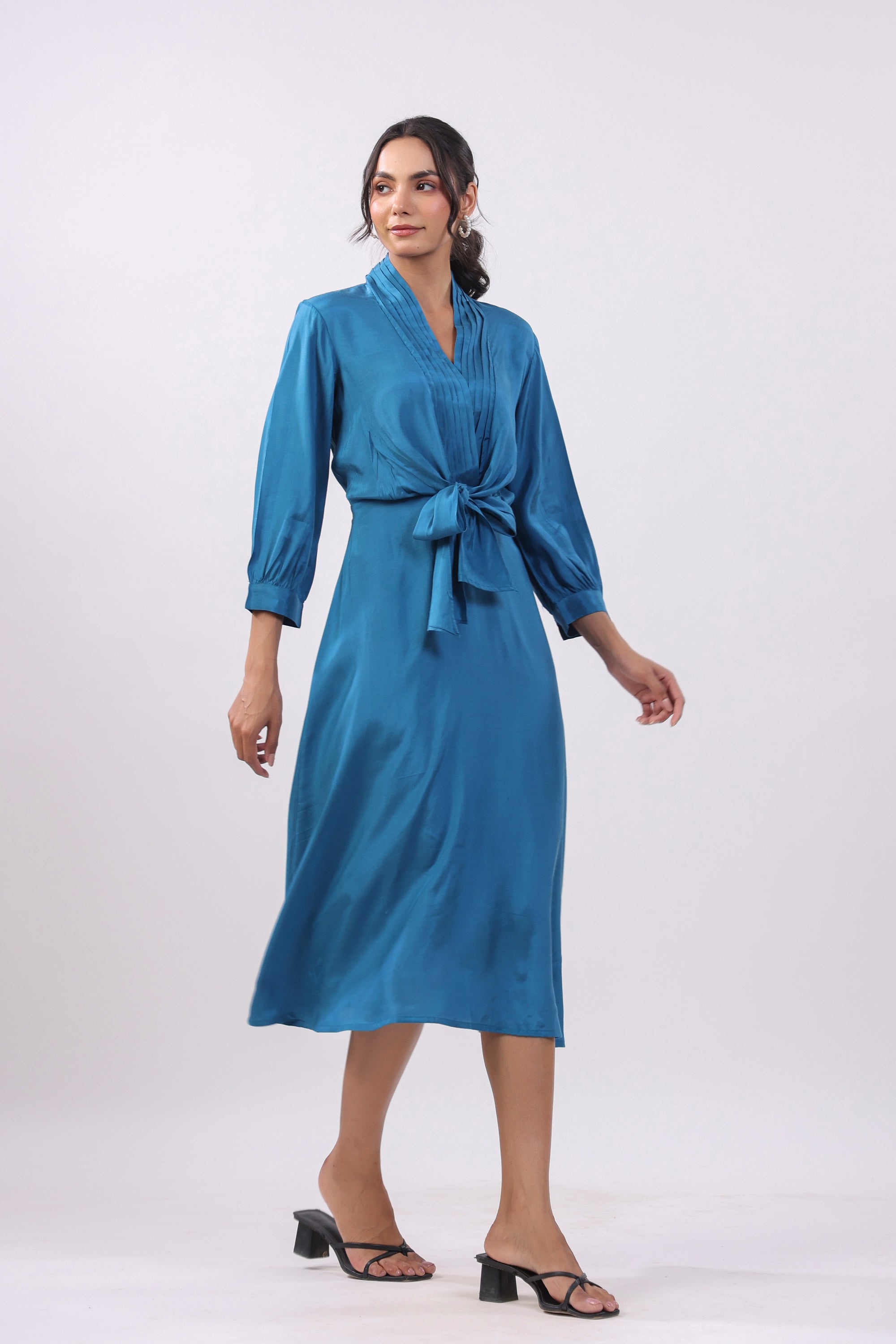 Blue Whisper Russian Silk Dress