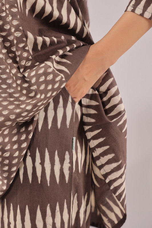 Mocha Mirage Printed Cotton Co-ord Set