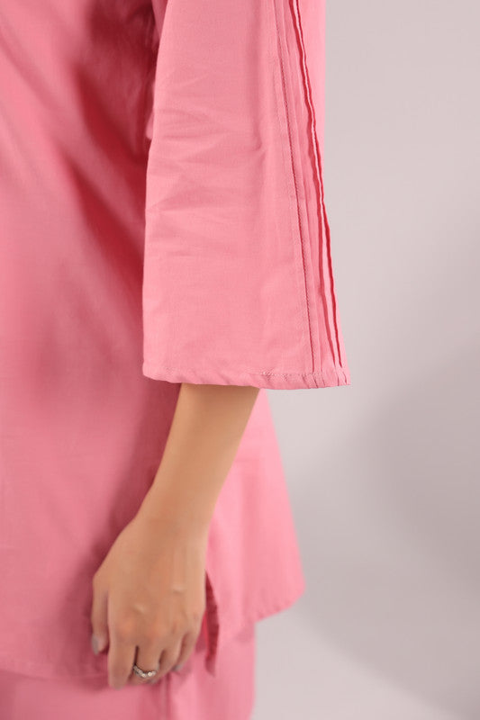Rose Quartz Solid Cotton Co-ord Set