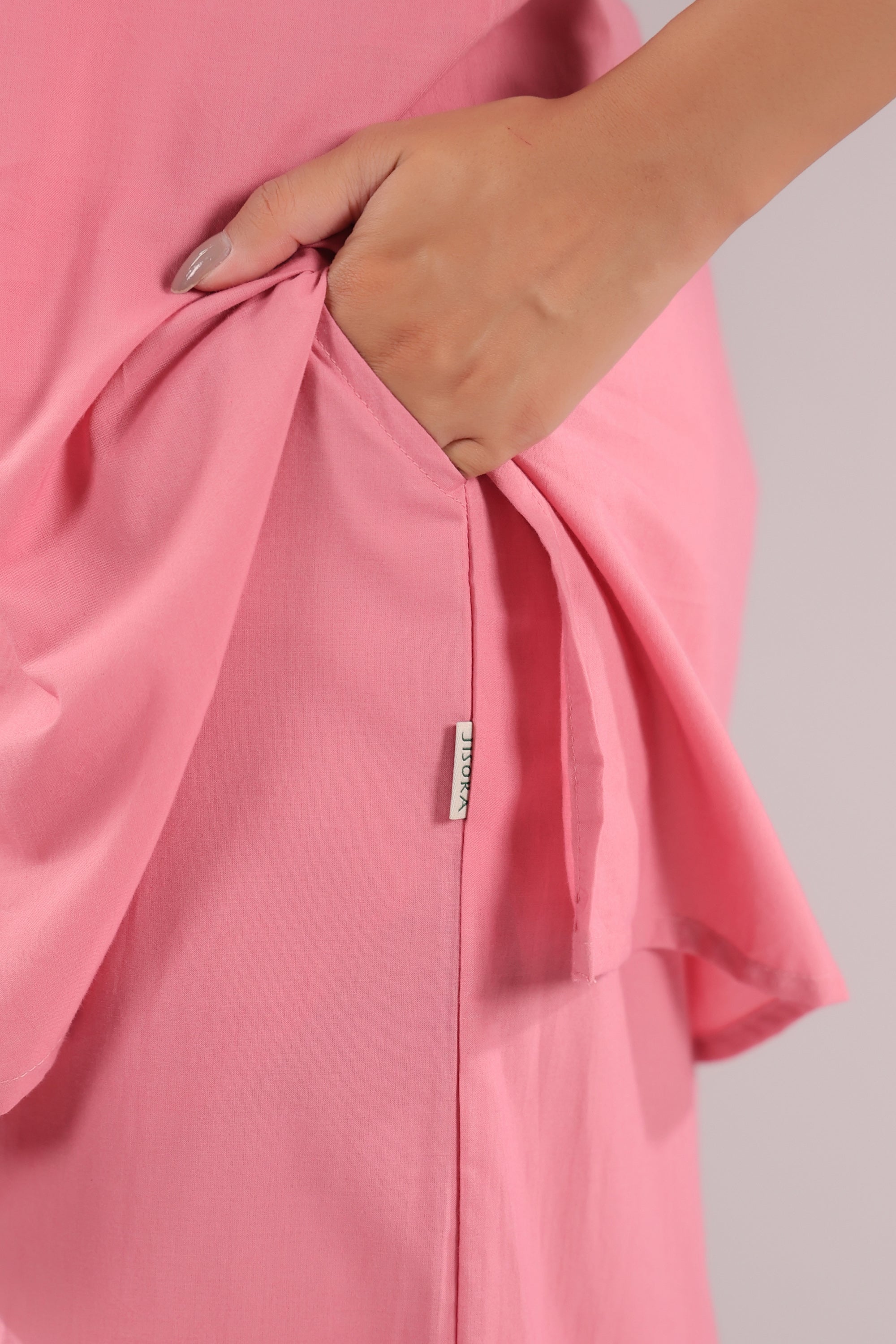 Rose Quartz Solid Cotton Co-ord Set