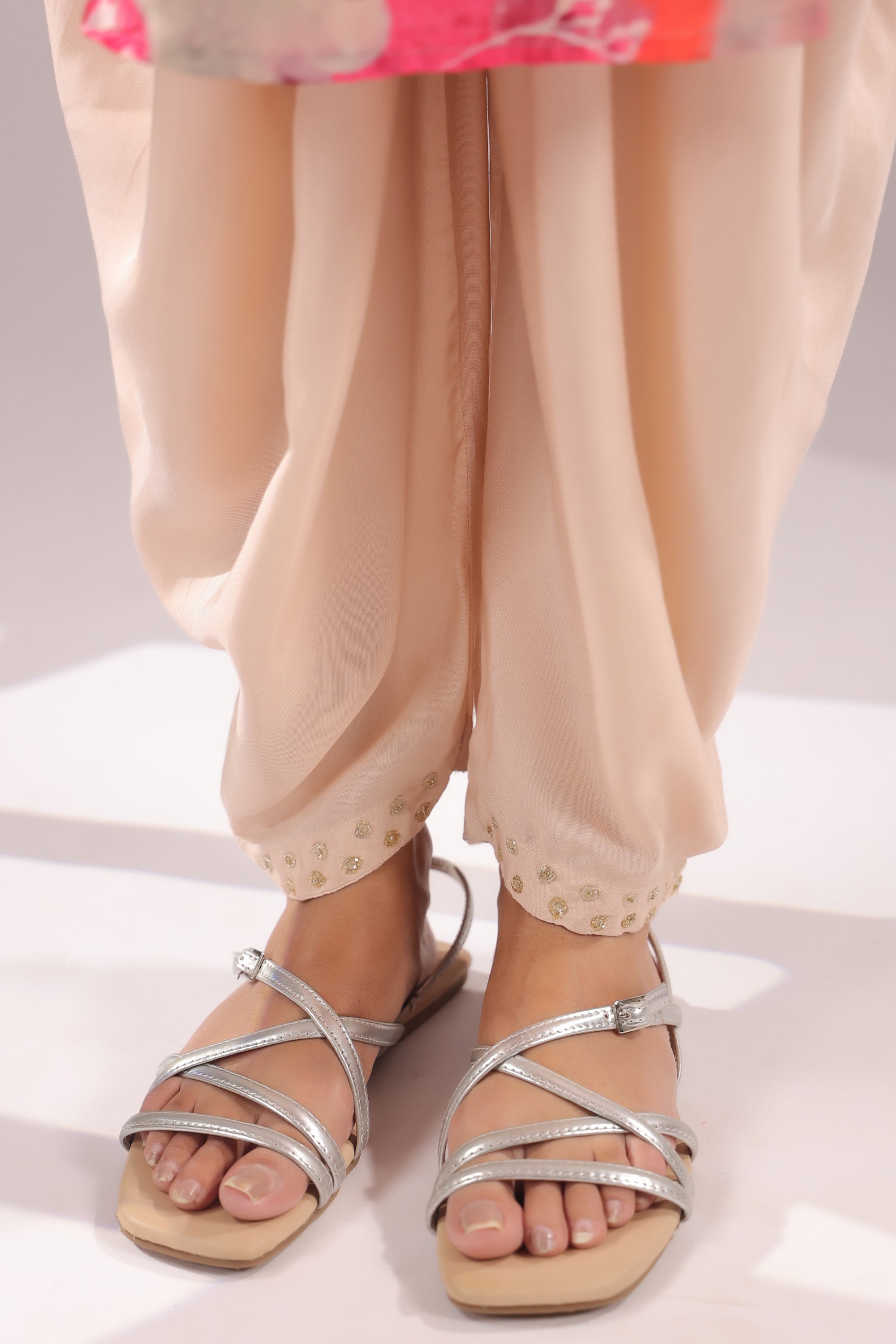 Pink Luxe Floral Russian Silk Co-ord Set