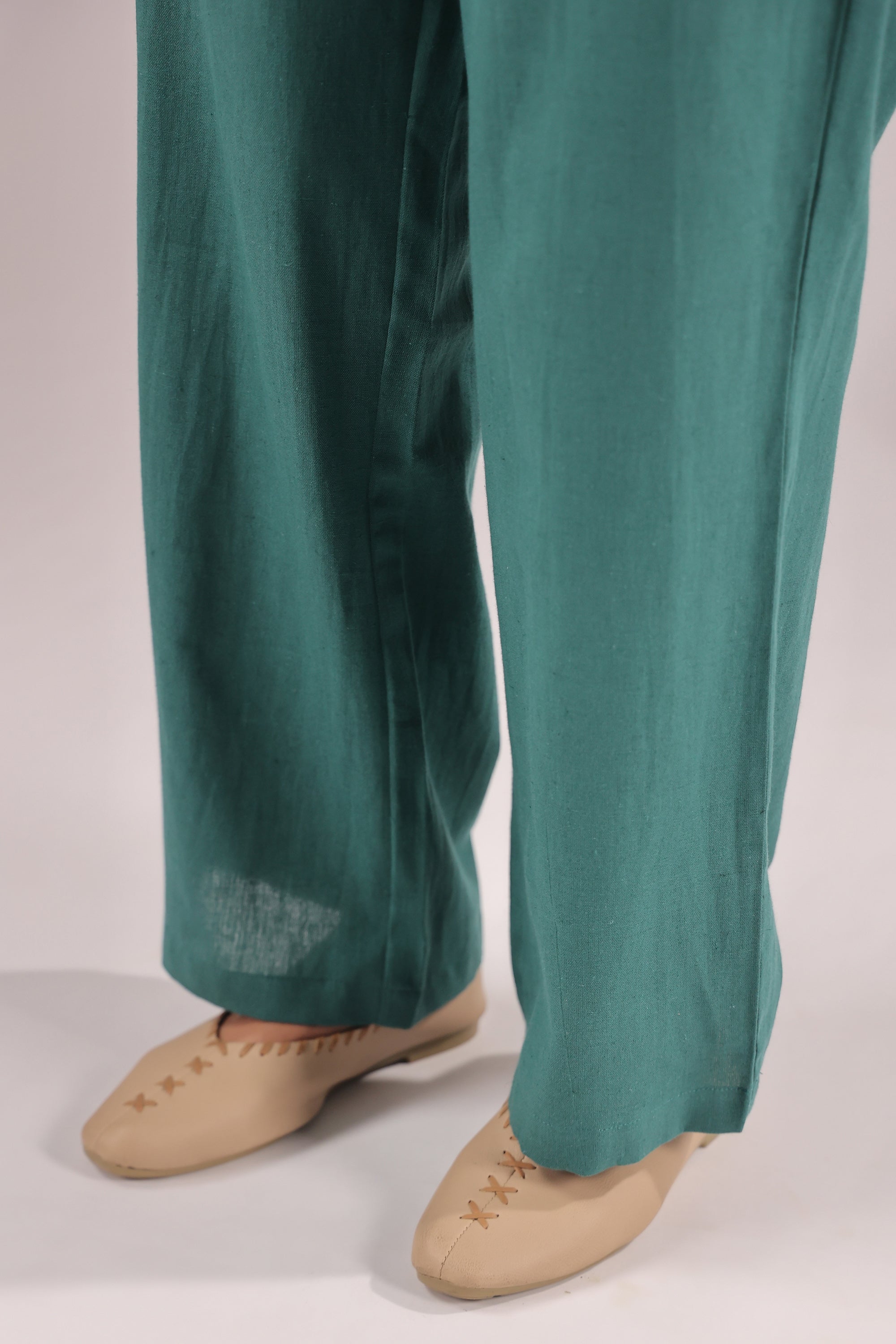 Emerald Ease Solid Cotton Flex Co-ord Set