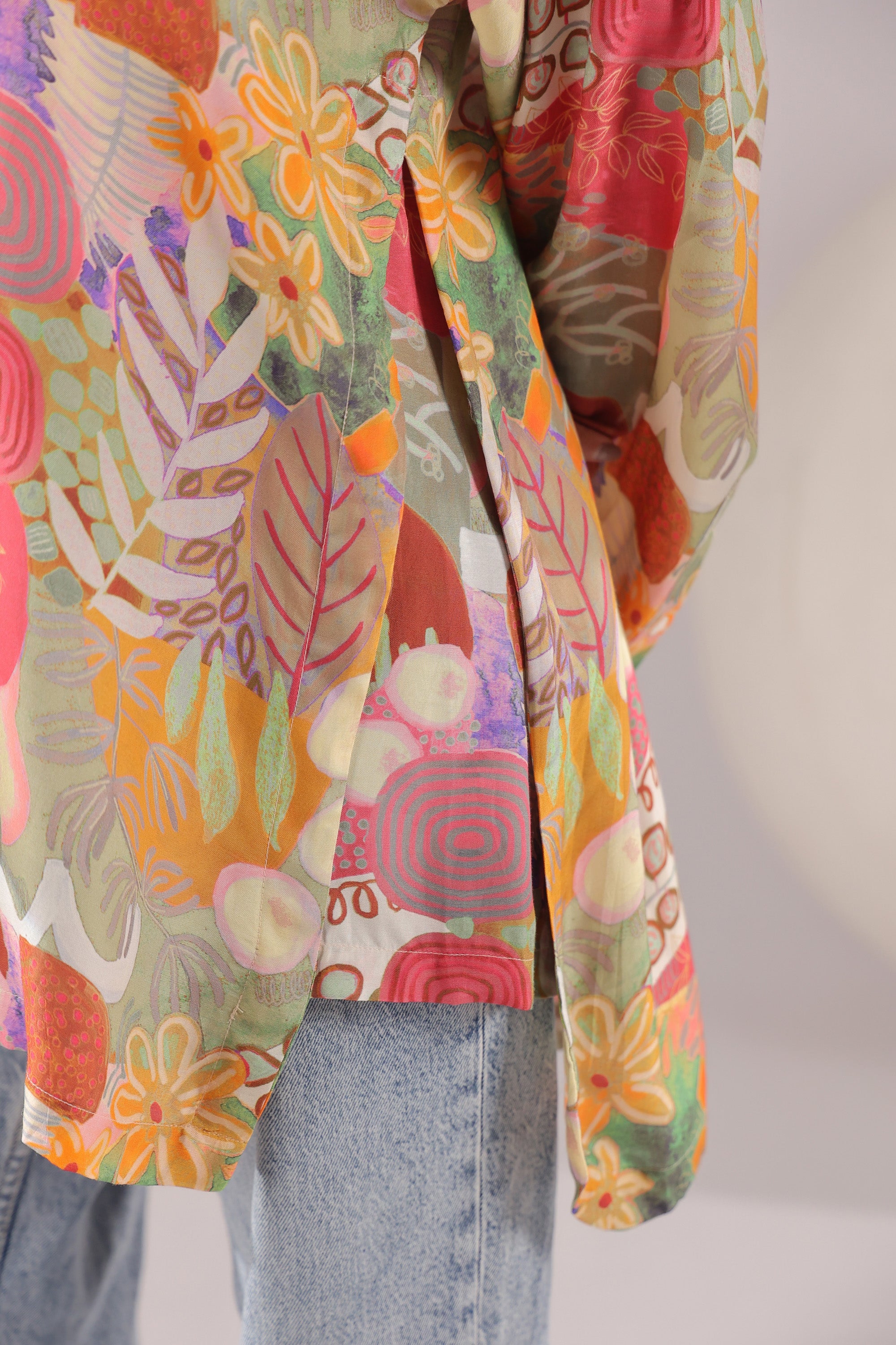 Botanic Muse Printed Muslin Silk Shirt