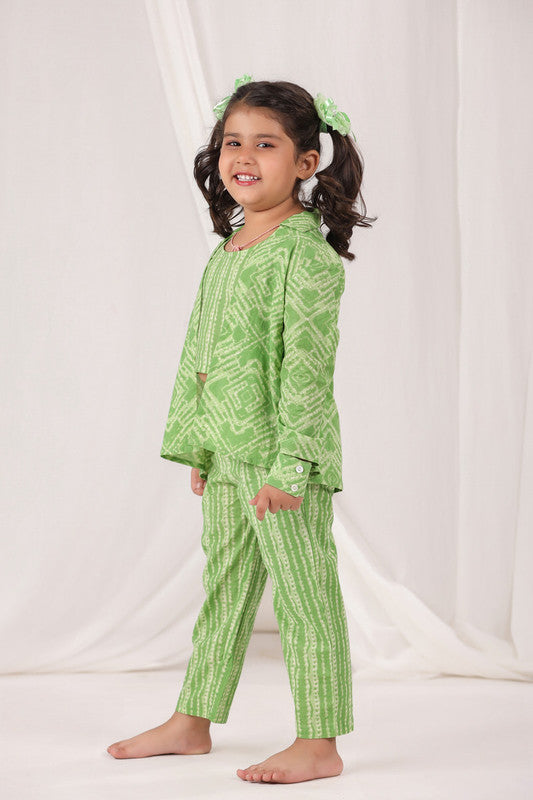 Evergreen Shibori Three-Piece Set