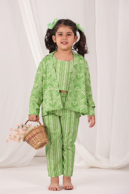 Evergreen Shibori Three-Piece Set