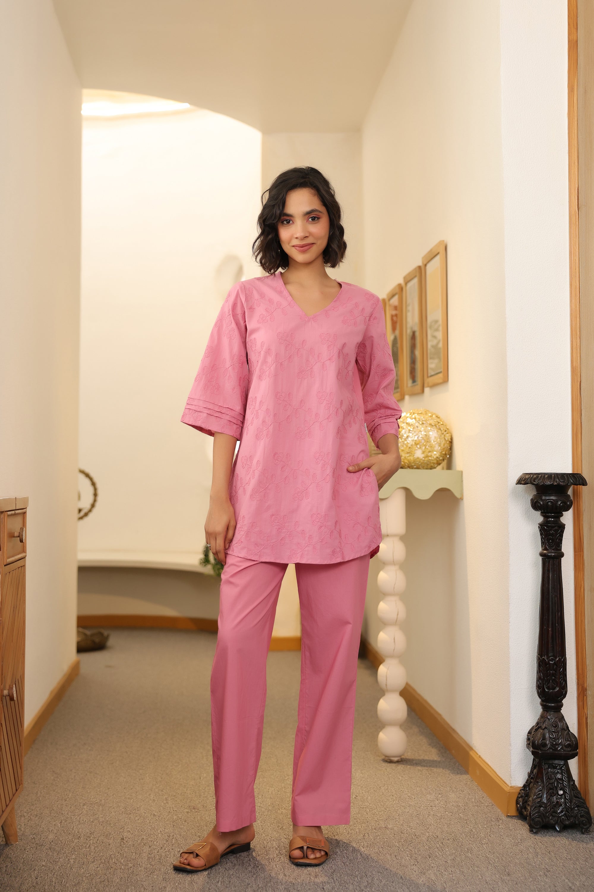 Rosé Haze Cotton Co-ord Set