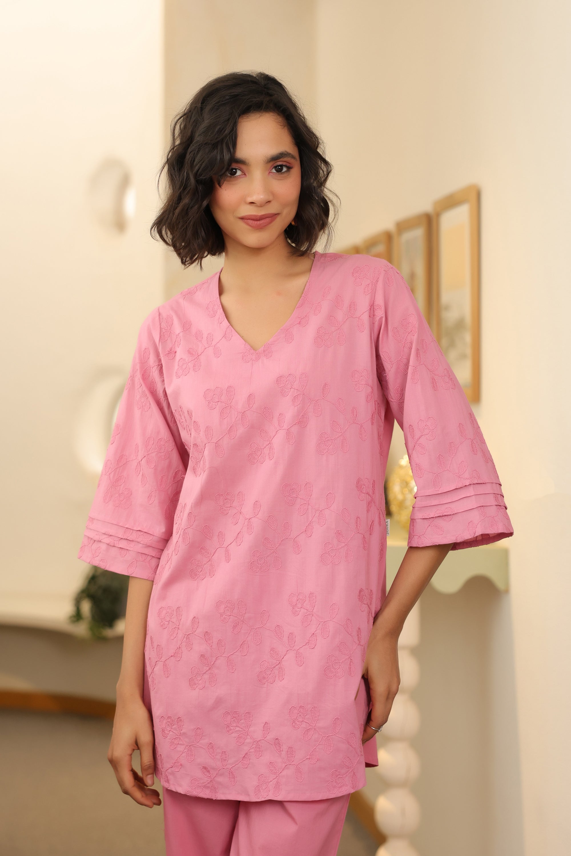 Rosé Haze Cotton Co-ord Set