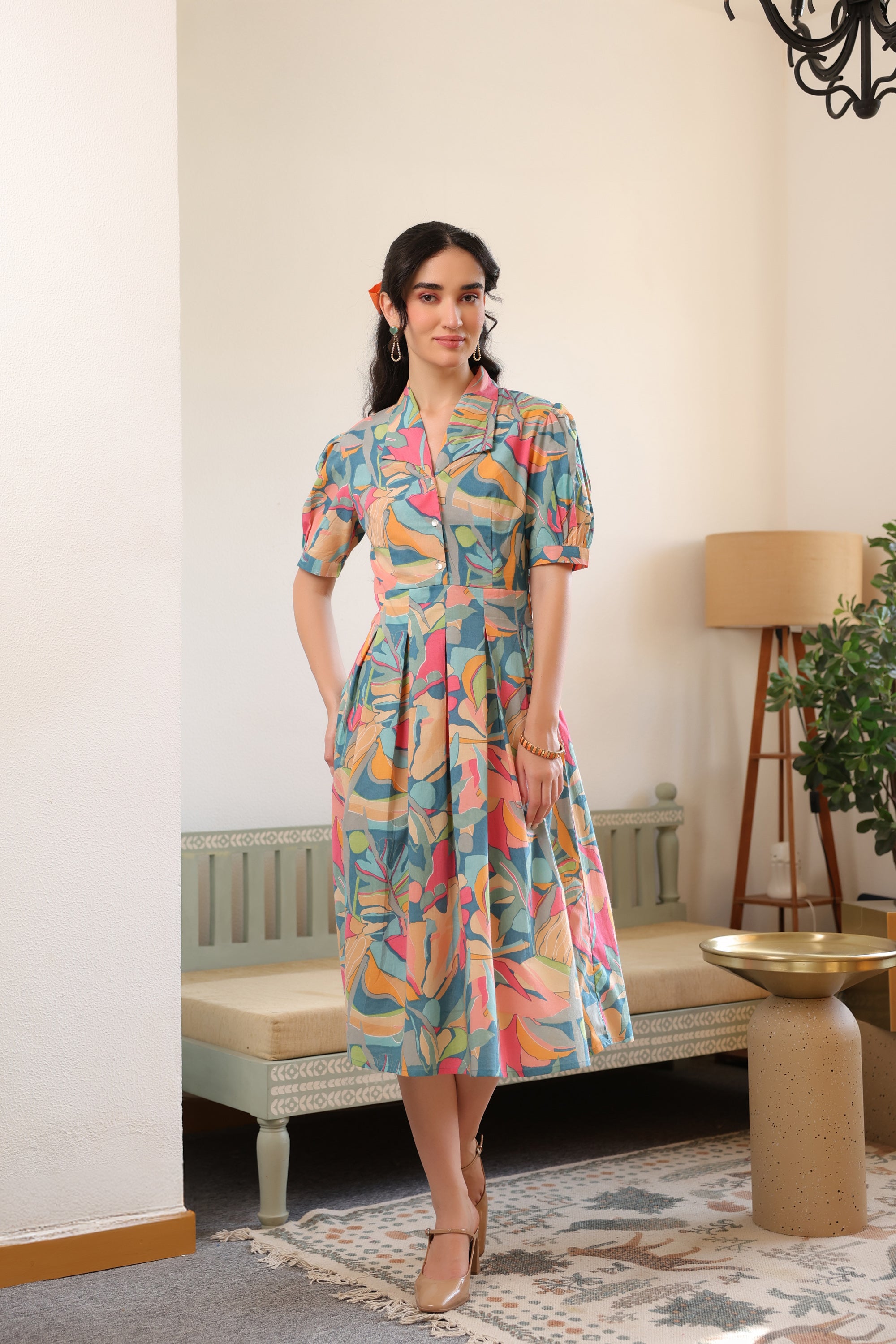 Meadow Bloom Vintage Cotton Dress