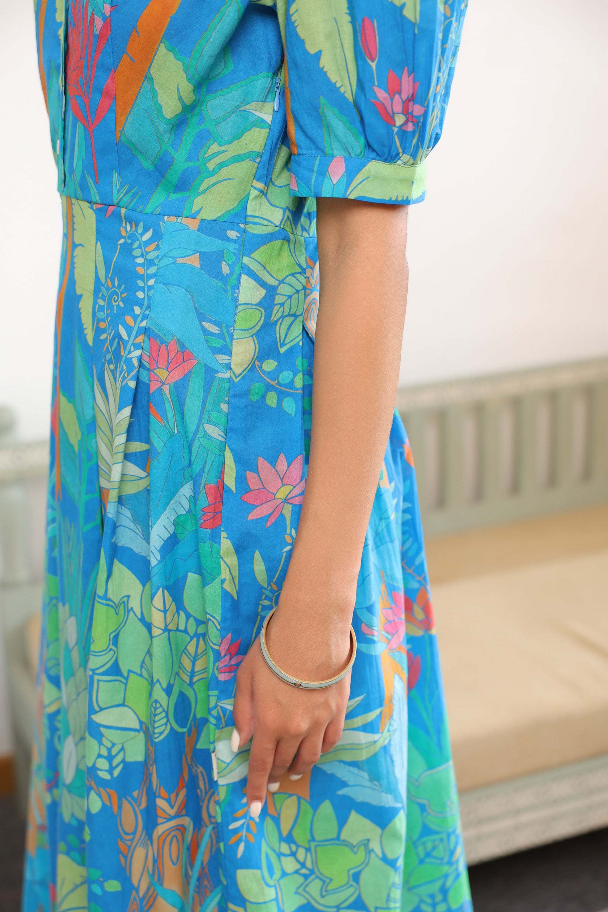 Jungle Symphony Vintage Cotton Dress