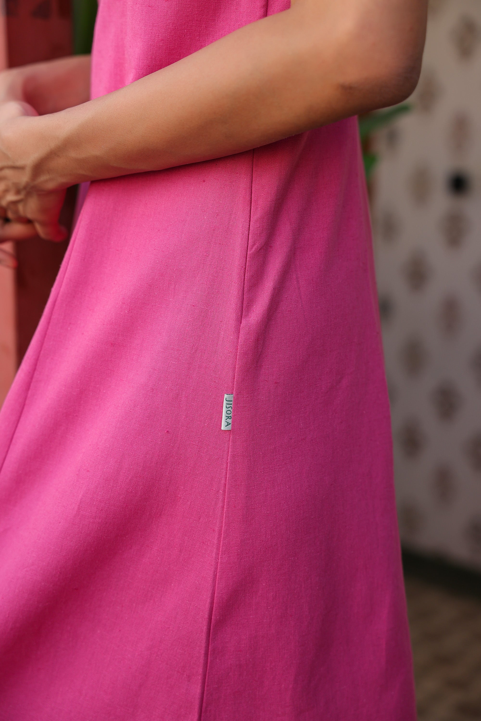 Dusky Rose Cotton Flex Dress