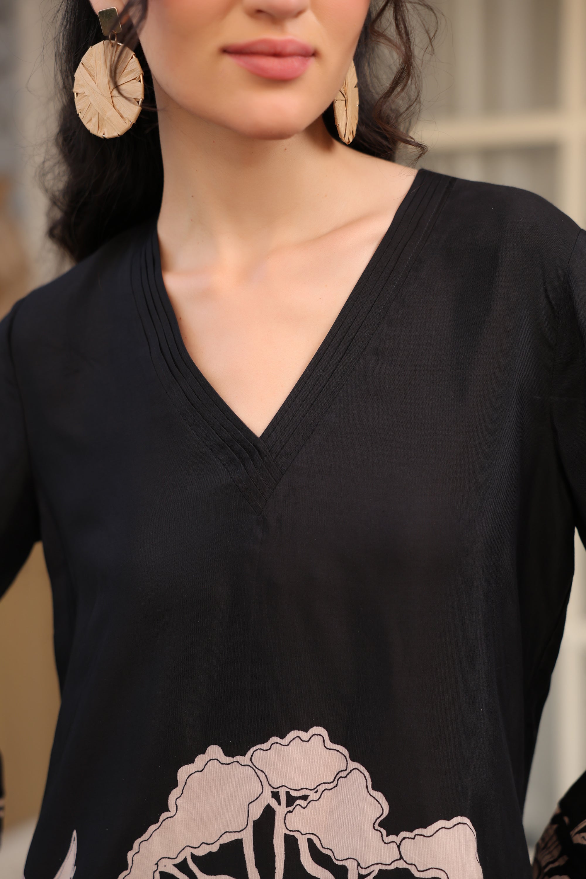 Midnight Botanical Russian Silk Co-ord Set