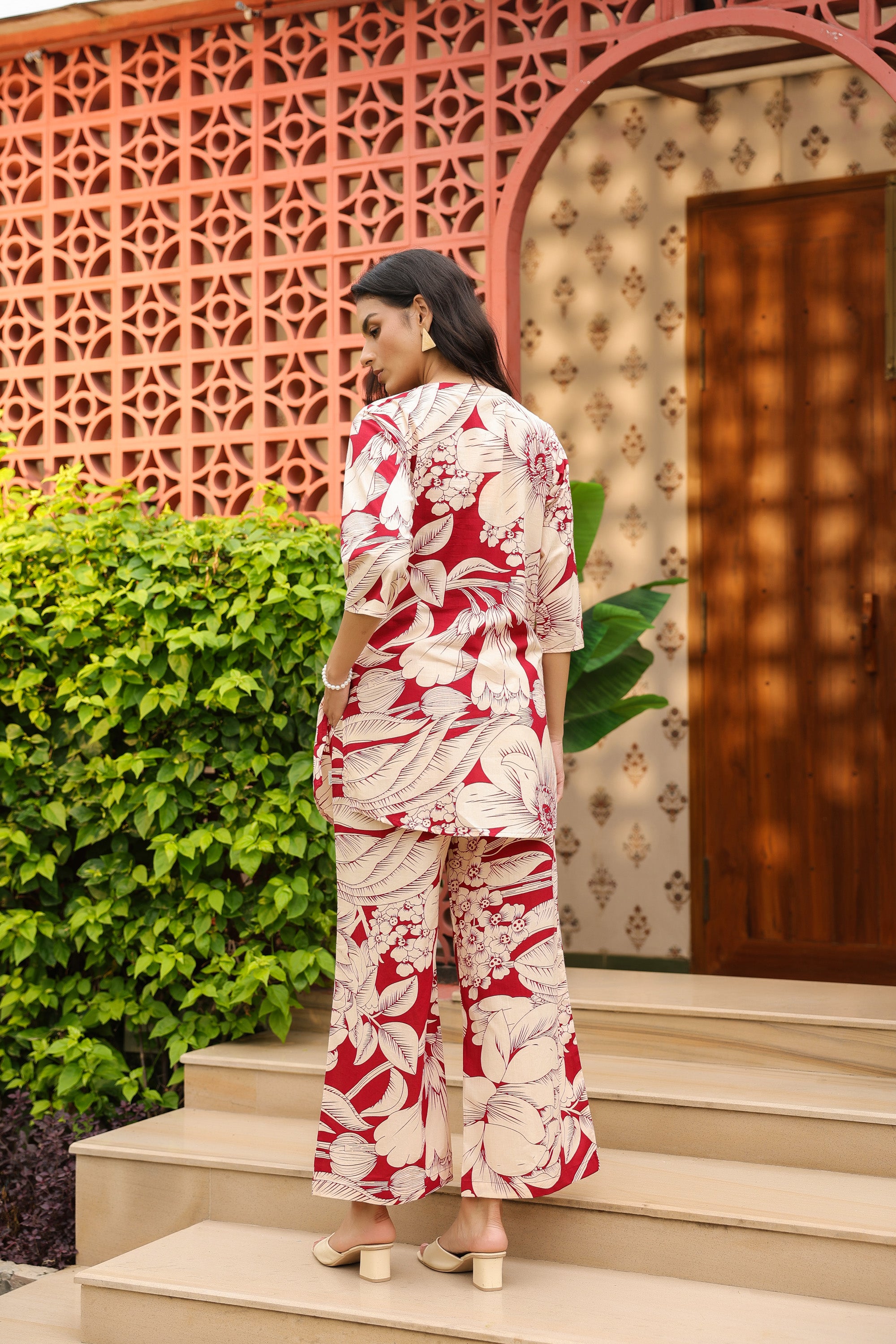 Tropical Floral Pure Cotton Co-ord Set