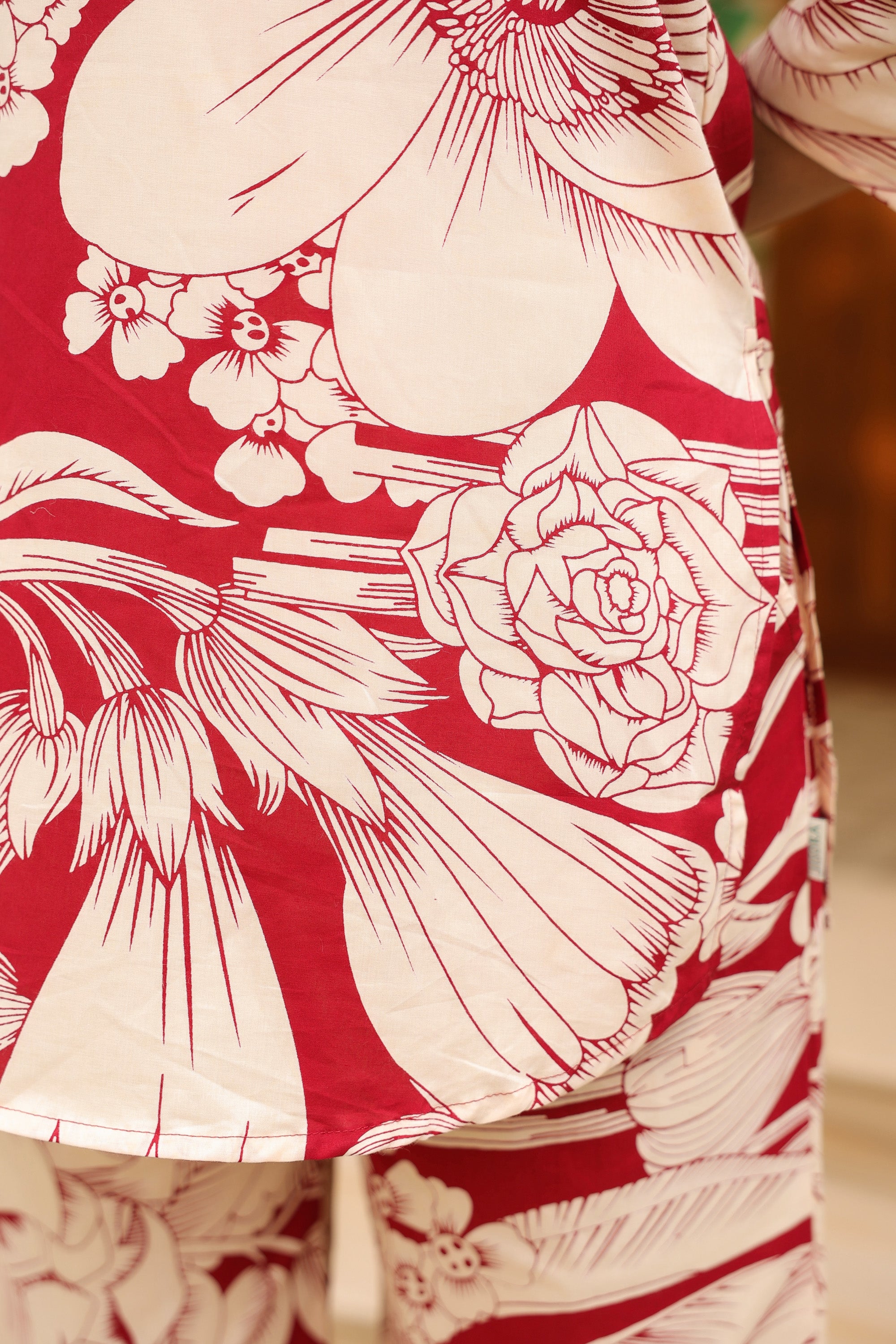 Tropical Floral Pure Cotton Co-ord Set