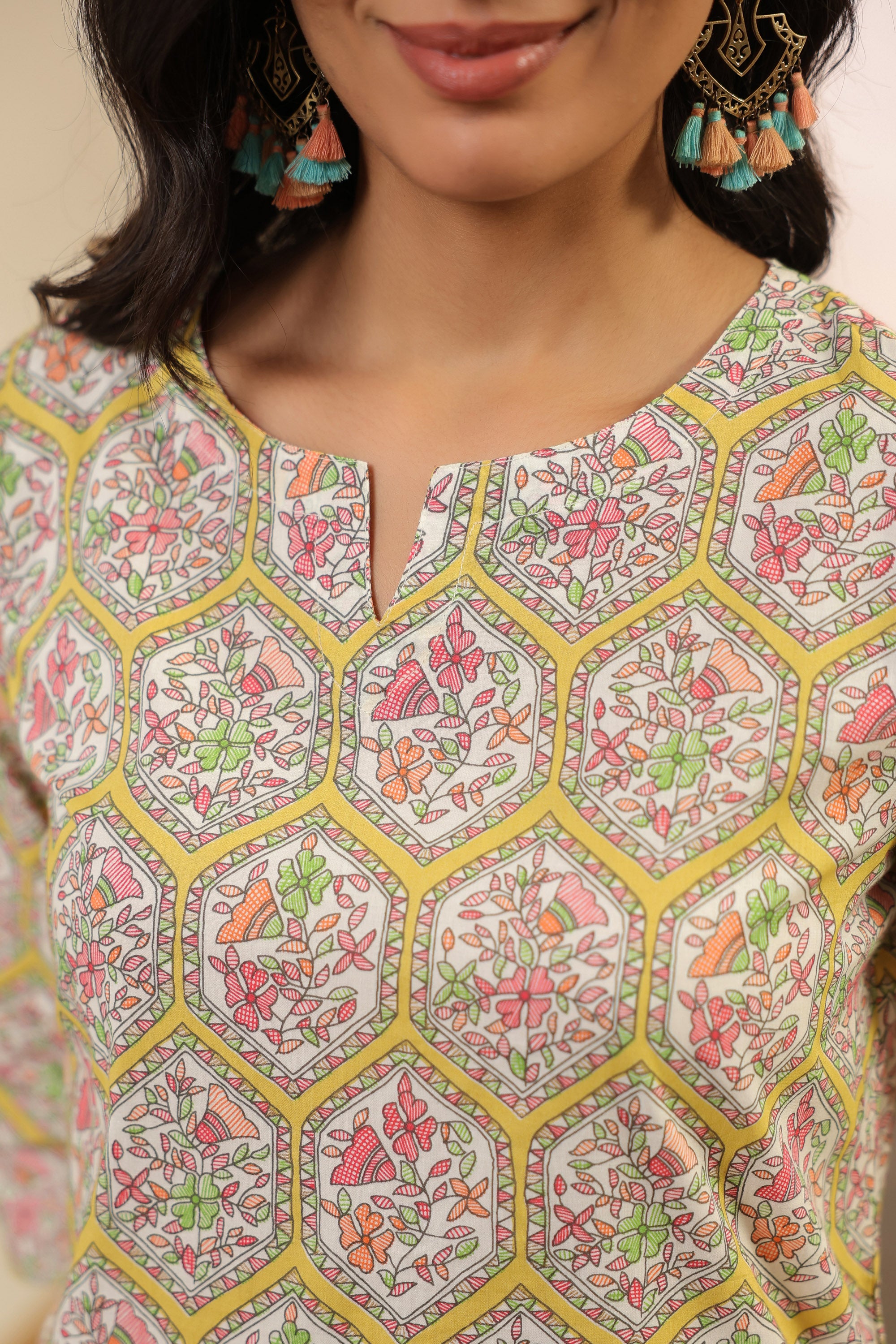 Pastel Mosaic Printed Cotton Co-ord Set